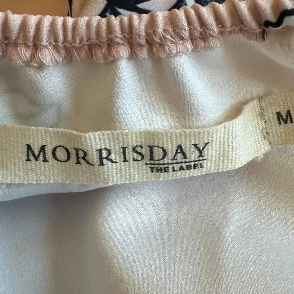 Morrisday The Label Floral Halter Dress Ruffle Low Back Size Medium Women's - Picture 13 of 13